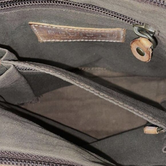 BED STU*Ventura Tan Rustic Mason small Leather crossbody bag aprox 6.5x7 - Picture 7 of 11